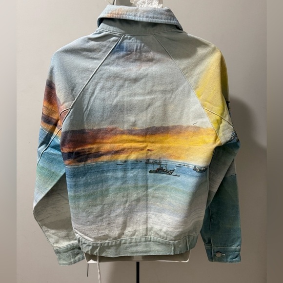 Blank NYV Lost in Paradise Denim Jacket Size Medium - Picture 3 of 6